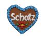 Preview: Filzherz hellblau mit Name