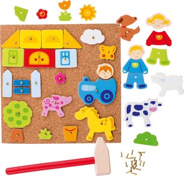 Hammerspiel Farm 52tlg. Spielzeug aus Holz
