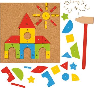 Hammerspiel 118tlg. vers. Formen aus Holz