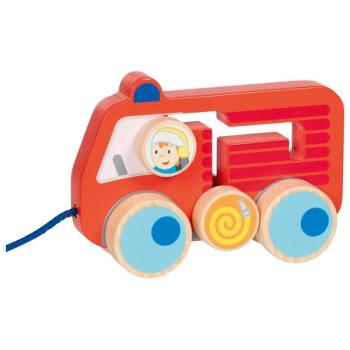 Ziehfahrzeug Feuerwehr 112 aus Holz