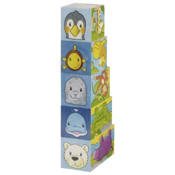 Würfelpuzzle Safari und Arktis aus Holz