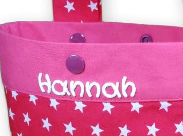 Preview: Lenktertasche mit Namen Sterne