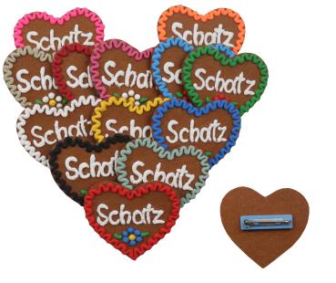 Anstecker Filzherz mit Name