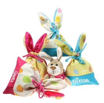 Ostersäckchen mit Hasenohren und Namen