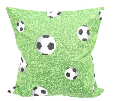 Preview: Kissen Fussball 40x40cm mit Wunschname und Inlett