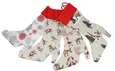 Damenstiefel verschiedene Nikolausmotive - Nikolaussocke