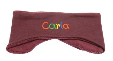 Preview: Ohrenstirnband aus Fleece mit Namen in verschiedenen Farben