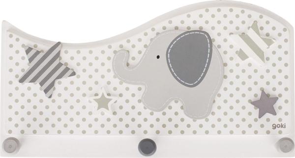 Garderobe Elefant mit 3 Haken aus Holz