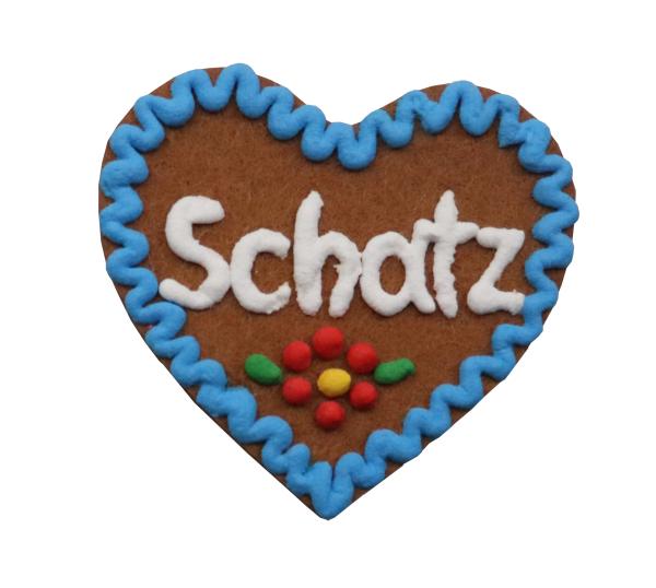 Filzherz hellblau mit Name