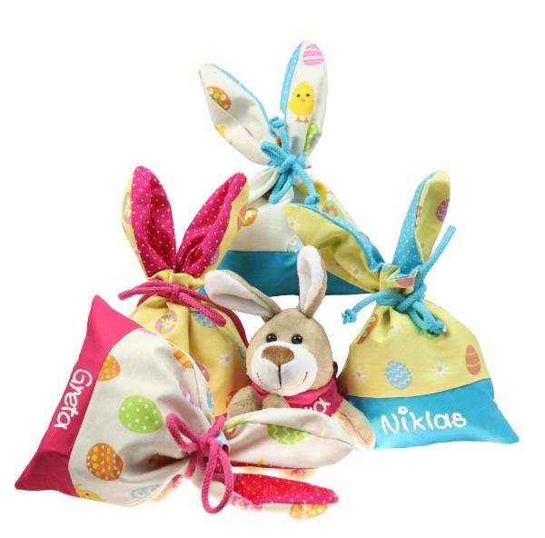 Ostersäckchen mit Hasenohren und Namen