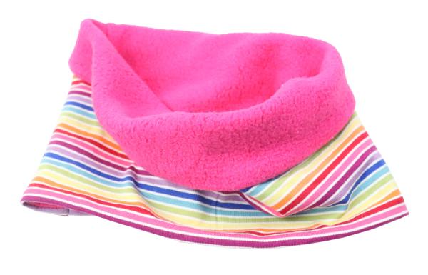 Loop Fleece gestreift / pink