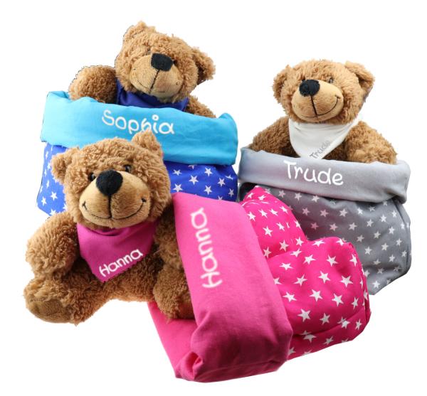 Utensilo Sterne und Teddy mit Name