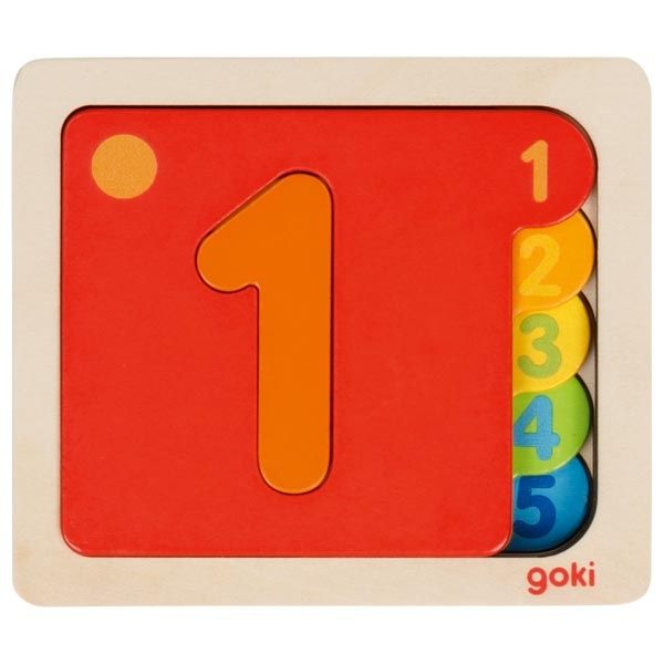 Goki Schichtenpuzzle Zahlen 10tlg. 57410 aus Holz 